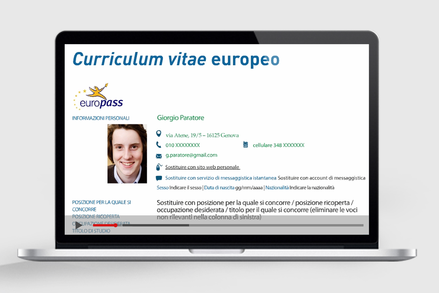 Come compilare il Curriculum vitae europeo
